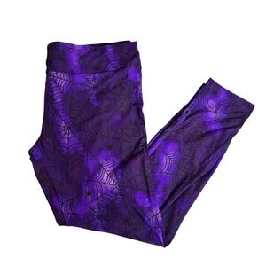 Way To Celebrate Womens Halloween Spiderwebs High Rise Fitted Leggings XXXL 22